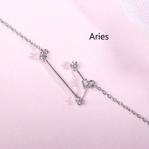 *NEW 925 Sterling Silver Zodiac Bracelet-Aries